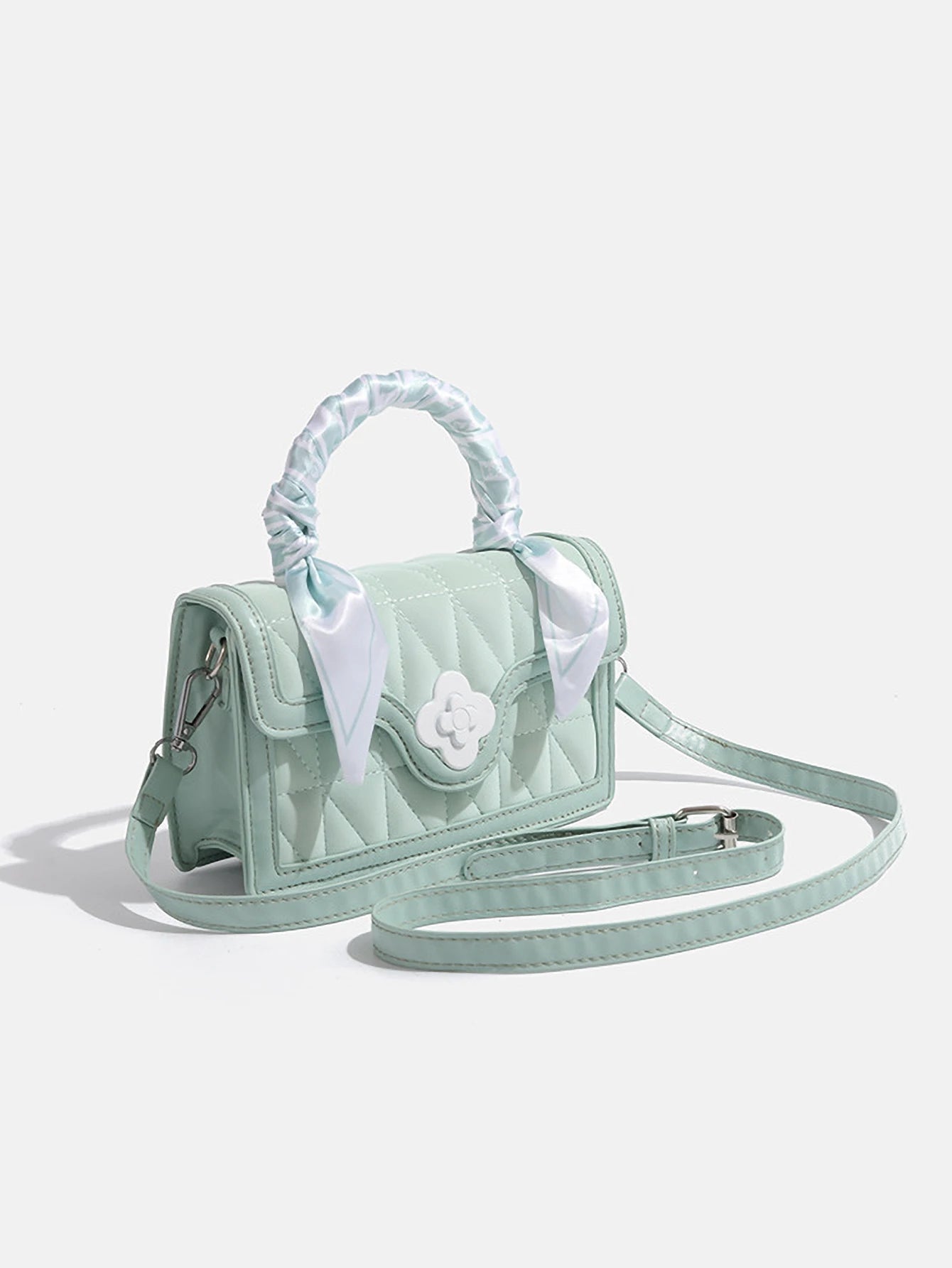Bow Silk small square bag shoulder crossbody bag - EastCurated