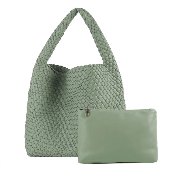 ZR DIARY Handmade Woven Bag Women PU Leather Large Capacity Totes Fashion Shoulder Bag 224BZ9389-1