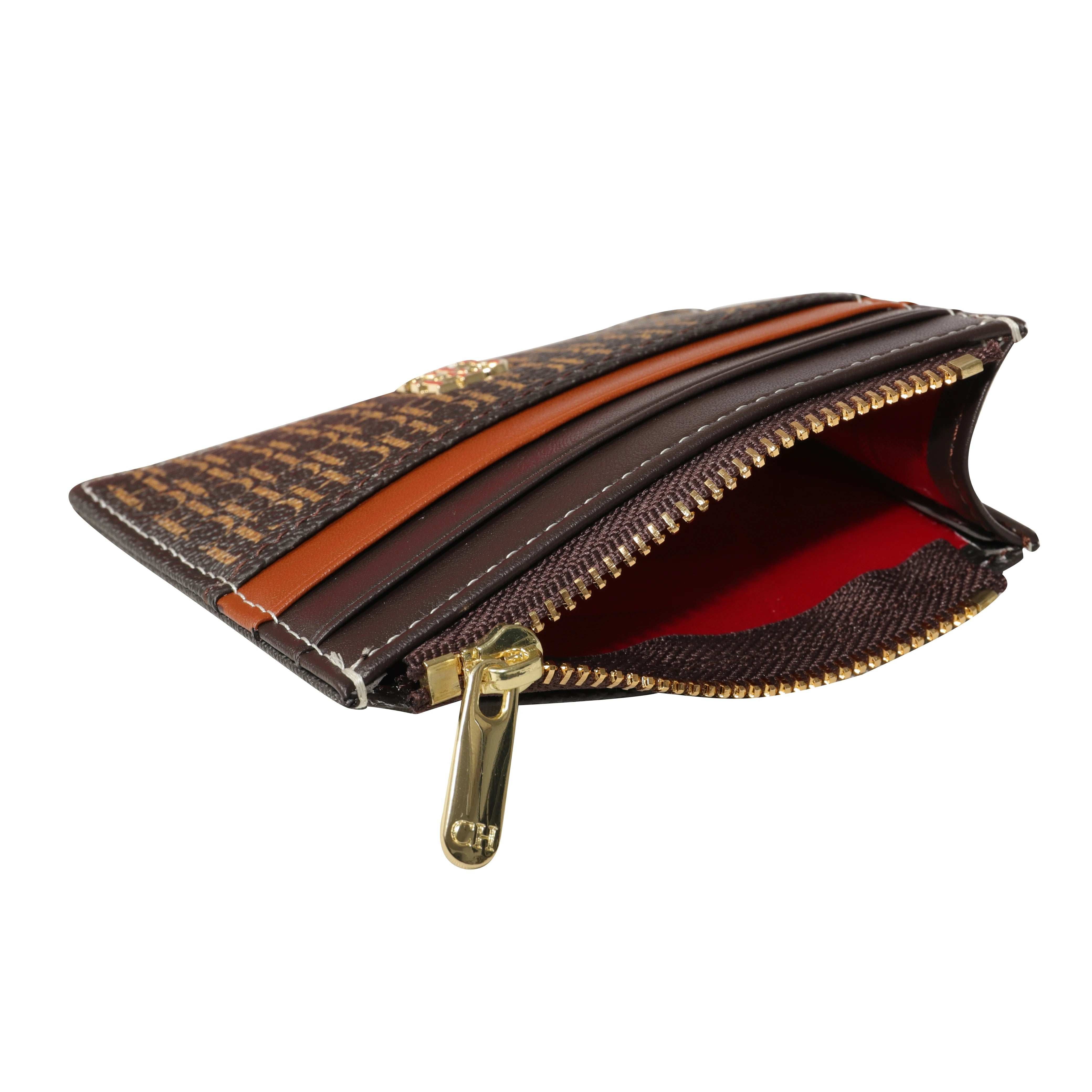 CH Women's Bag Wallet Exquisite Compact Convenient Decoration Durable Elegant Brand Design Sense Letter Decoration Zipper