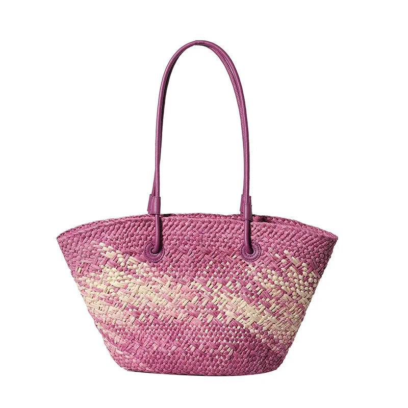 Handwoven Straw Tote Bag - EastCurated