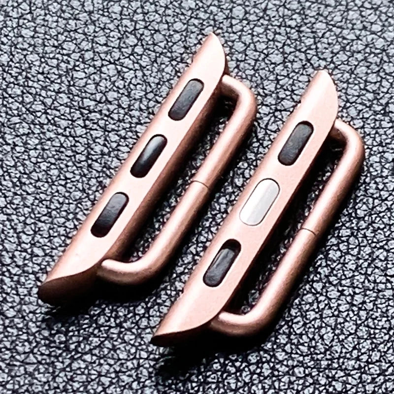 High Quality Stainless Steel Connector for Apple Watch Series 10 9 8 7 se 6 5 4 3 2 1 Black Rose Gold Adapter Accessory Magsafe - EastCurated