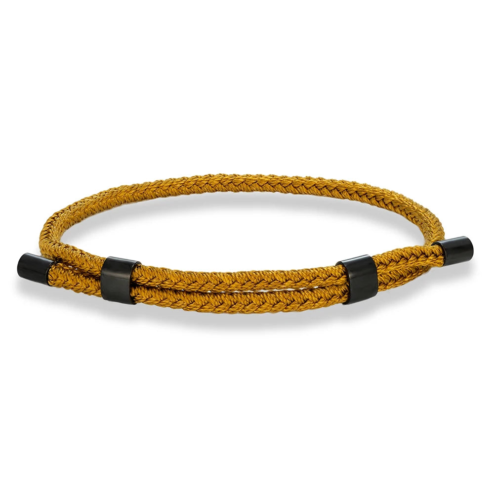 MKENDN 3MM Waterproof Surfering Rope Bracelets Men Adjustable Nautical Rope Bracelet Women Black Stainless Steel Sport Buckle - EastCurated