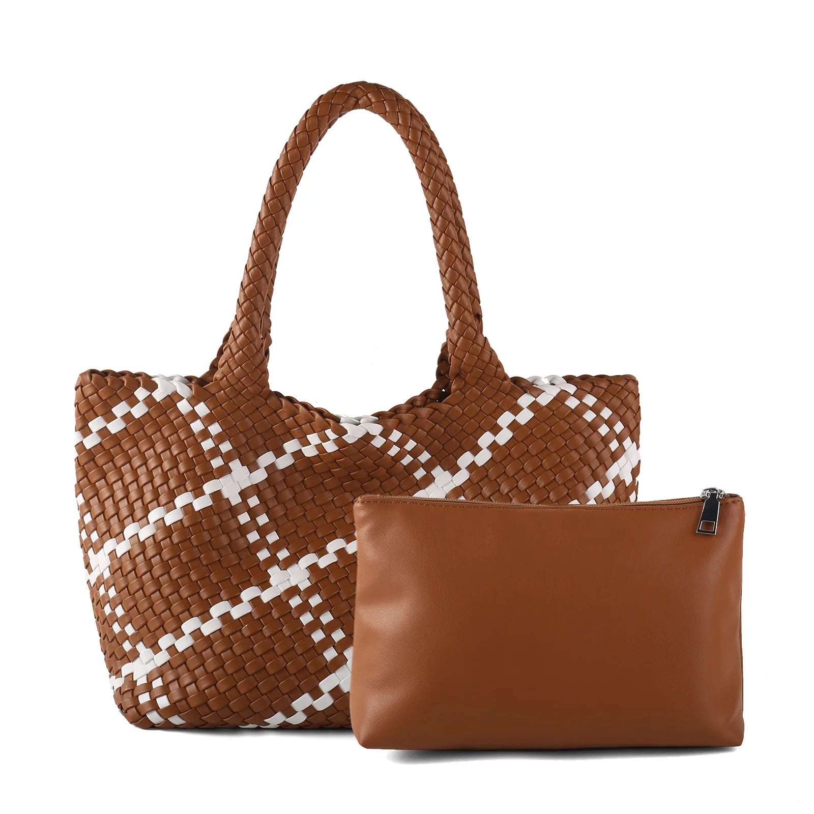 ZR DIARY Hand Woven Bags Women Oversized Large Capacity Shoulder Bags Simple Solid Color Casual Handbags BZ2025