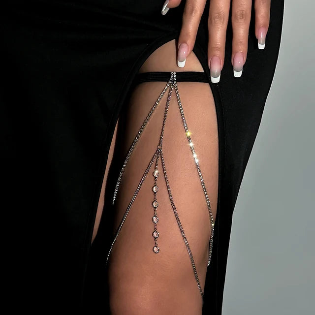 Multilayered tassel adjustable thigh chain Jewelry - EastCurated