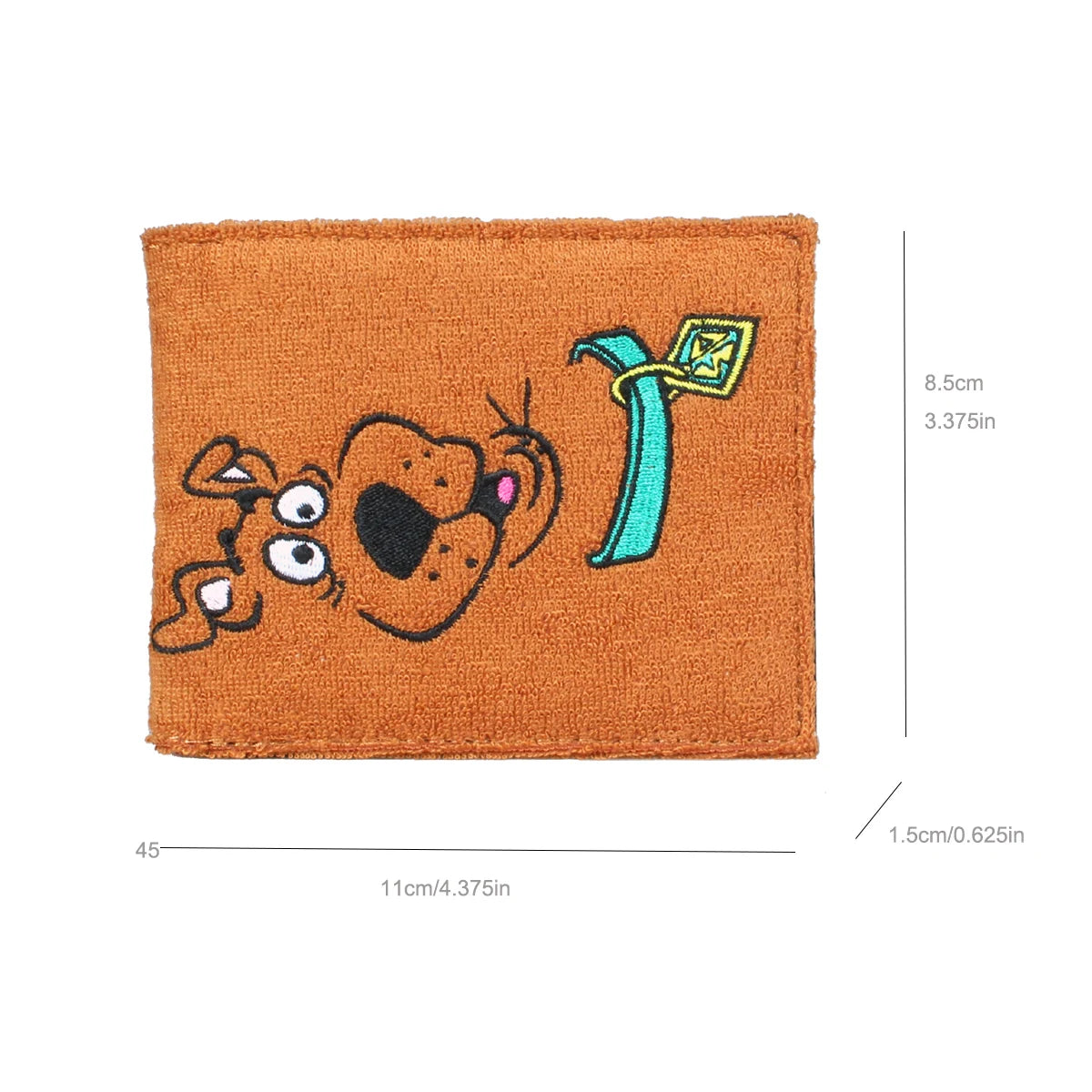 High quality towel cloth, cute dog embroidery, women's wallet, fashionable and personalized girl card clip wallet - EastCurated