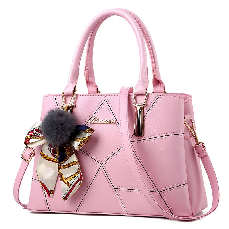 Women's Fashion Embroidered Thread Portable Tote Bag Trend Pendant Large Capacity Shoulder Crossbody Bag - EastCurated