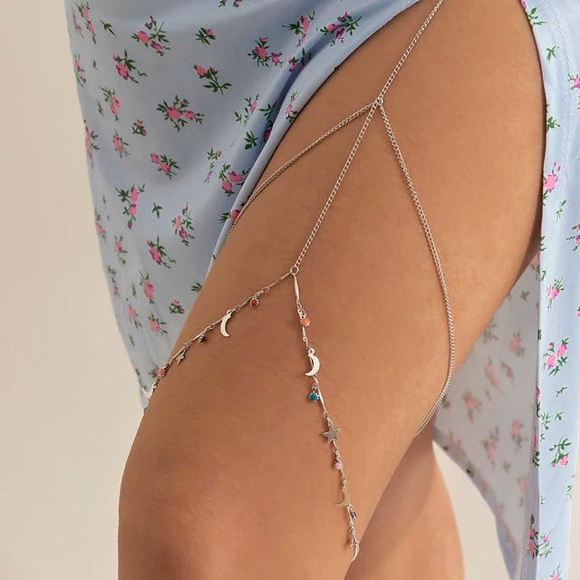 Multilayered tassel adjustable thigh chain Jewelry - EastCurated