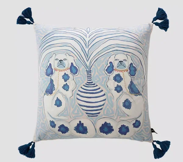 White Moneky Cushion Cover Soft Velvet Pillowcase Both Side Print Animal Cute Chinese Style Pillowcase Shell 60cm Home Sofa Deco - EastCurated