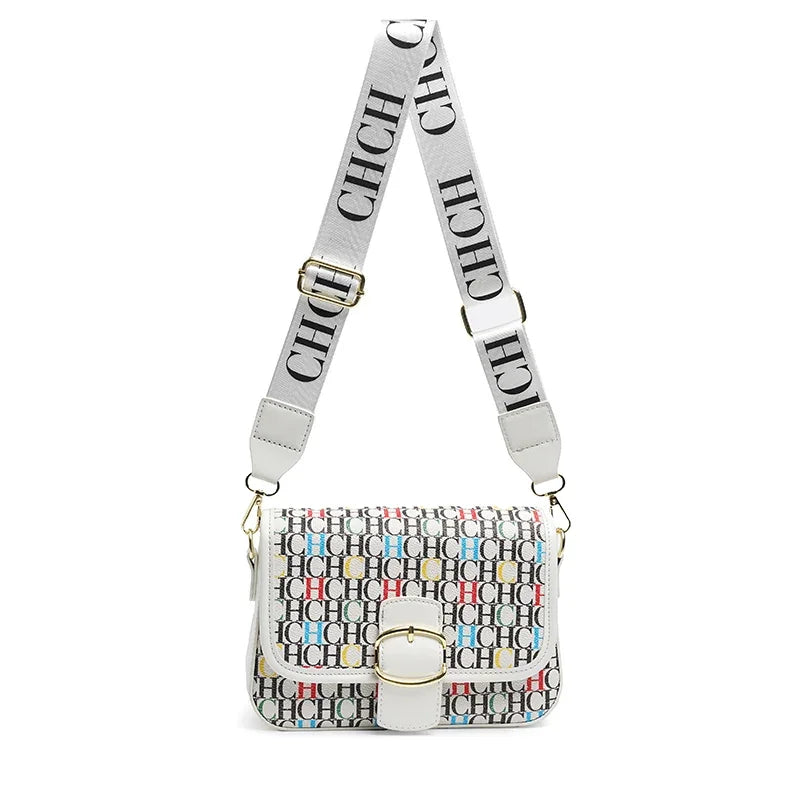 CH Fashionable and Elegant Women's Bag, Versatile Temperament, Brand Letter, Clasp, Multi-color Crossbody Bag - EastCurated
