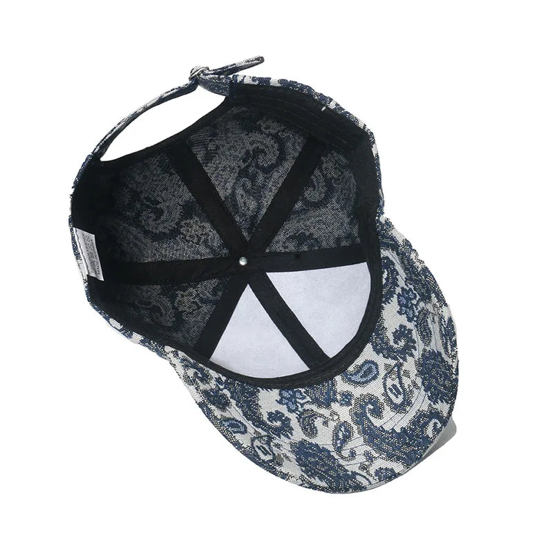 Nomad Paisley Heritage Baseball Cap | Premium Printed Cotton Sun Hat — Styling Possibilities