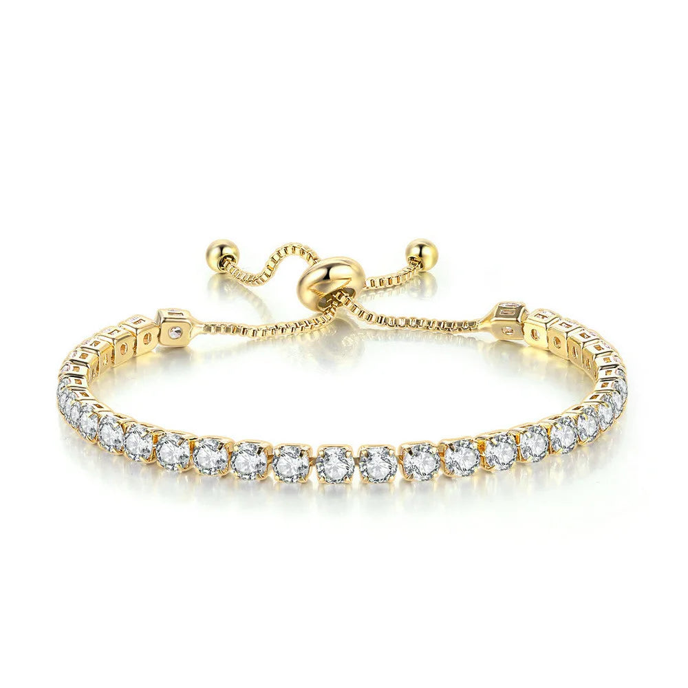 Trendy Circle Interlocked Gold-Color Charm Bangle For Women Men Personally Bracelet Party Girls Exquisite Accessories Jewelry - EastCurated
