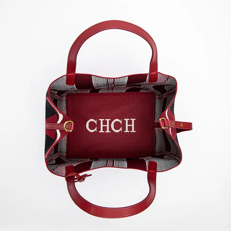 CH New Solid Color Outer Exquisite Fly Weaving Handmade Woven Large Capacity Shoulder Bag Ladies Handbag Fashion Classic - EastCurated