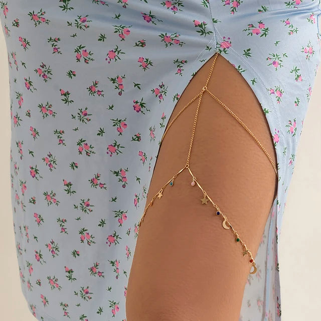 Multilayered tassel adjustable thigh chain Jewelry - EastCurated