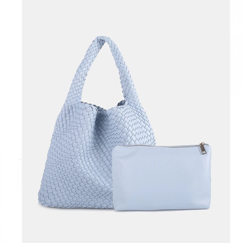 ZR DIARY Handmade Woven Bag Women PU Leather Large Capacity Totes Fashion Shoulder Bag 224BZ9389-1 - EastCurated