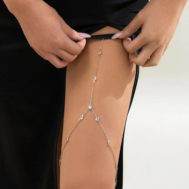Multilayered tassel adjustable thigh chain Jewelry - EastCurated