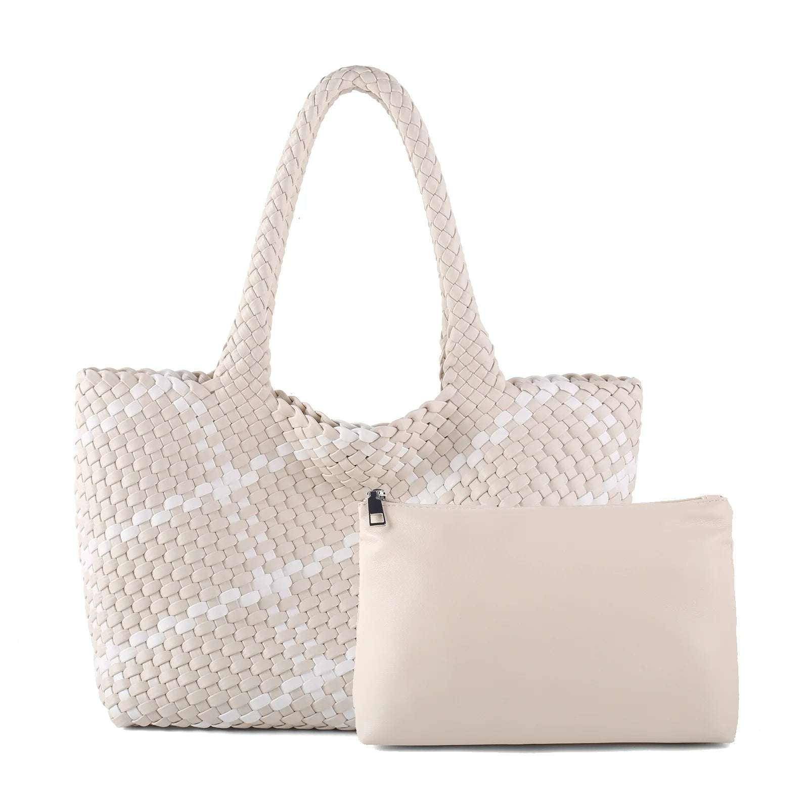 ZR DIARY Hand Woven Bags Women Oversized Large Capacity Shoulder Bags Simple Solid Color Casual Handbags BZ2025