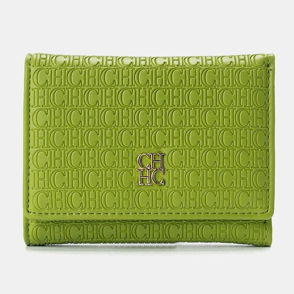 CH Compact Letter Printed Design Solid Color Simple Fashion Ladies Multi Cute Wallet Brand Buckle Women's Wallet