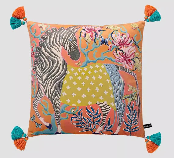 White Moneky Cushion Cover Soft Velvet Pillowcase Both Side Print Animal Cute Chinese Style Pillowcase Shell 60cm Home Sofa Deco - EastCurated