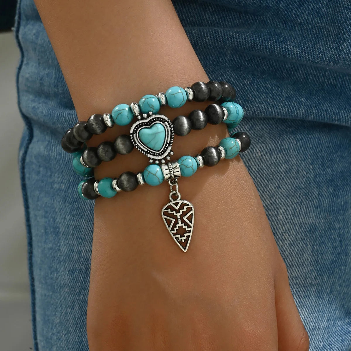 Western Country Hat Animal Head Leaf Feather Women Charm Bracelets Women Leather Bracelets Men Bangle Wholesale Jewelry Gift - EastCurated