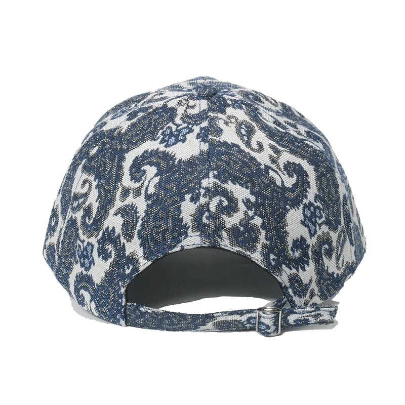 Nomad Paisley Heritage Baseball Cap | Premium Printed Cotton Sun Hat — A Closer Look