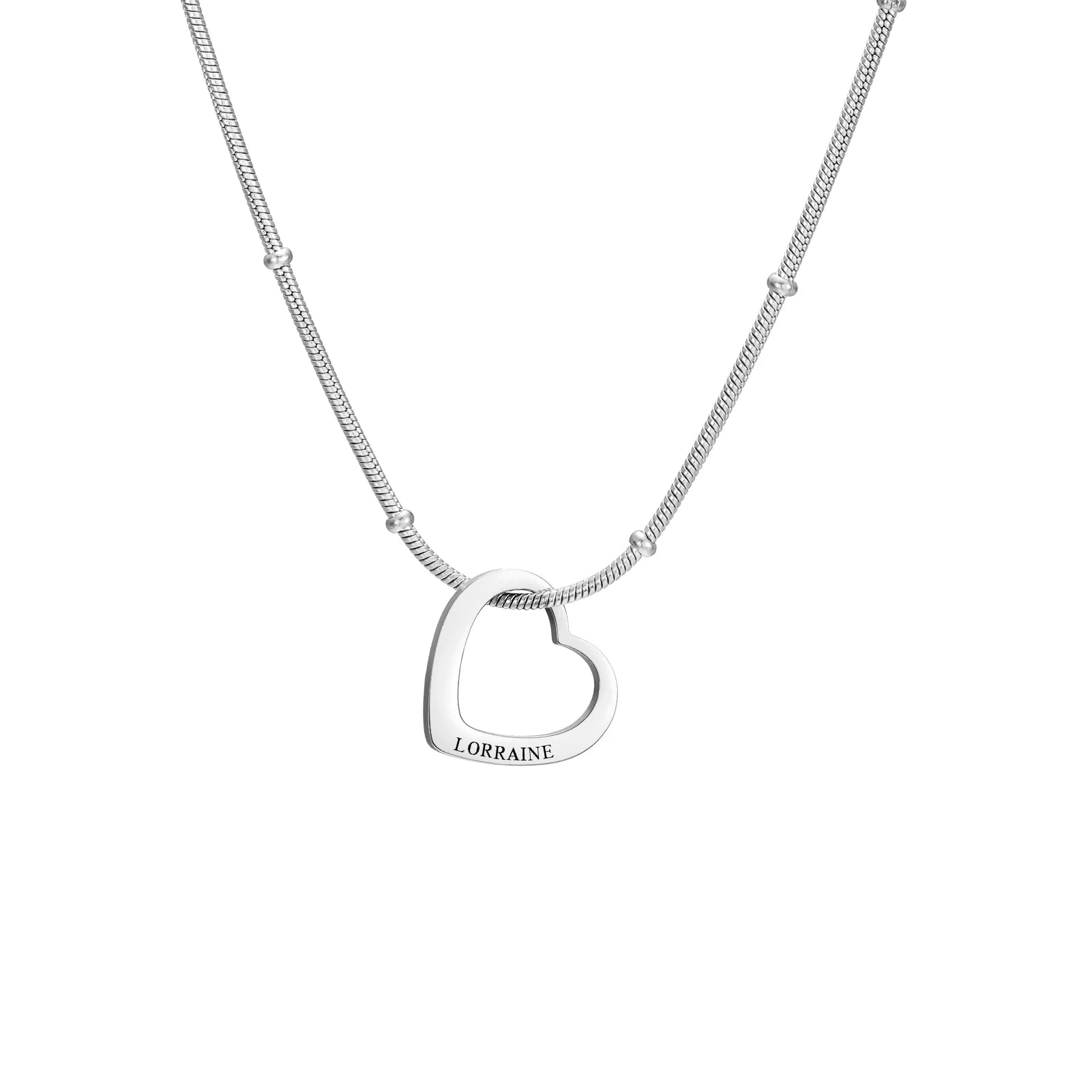 Lemegeton Customize Name Love Necklace 1-4 Heart Pendant Personalized Engraved Name Stainless Steel Jewelry Couple Family Gifts - EastCurated