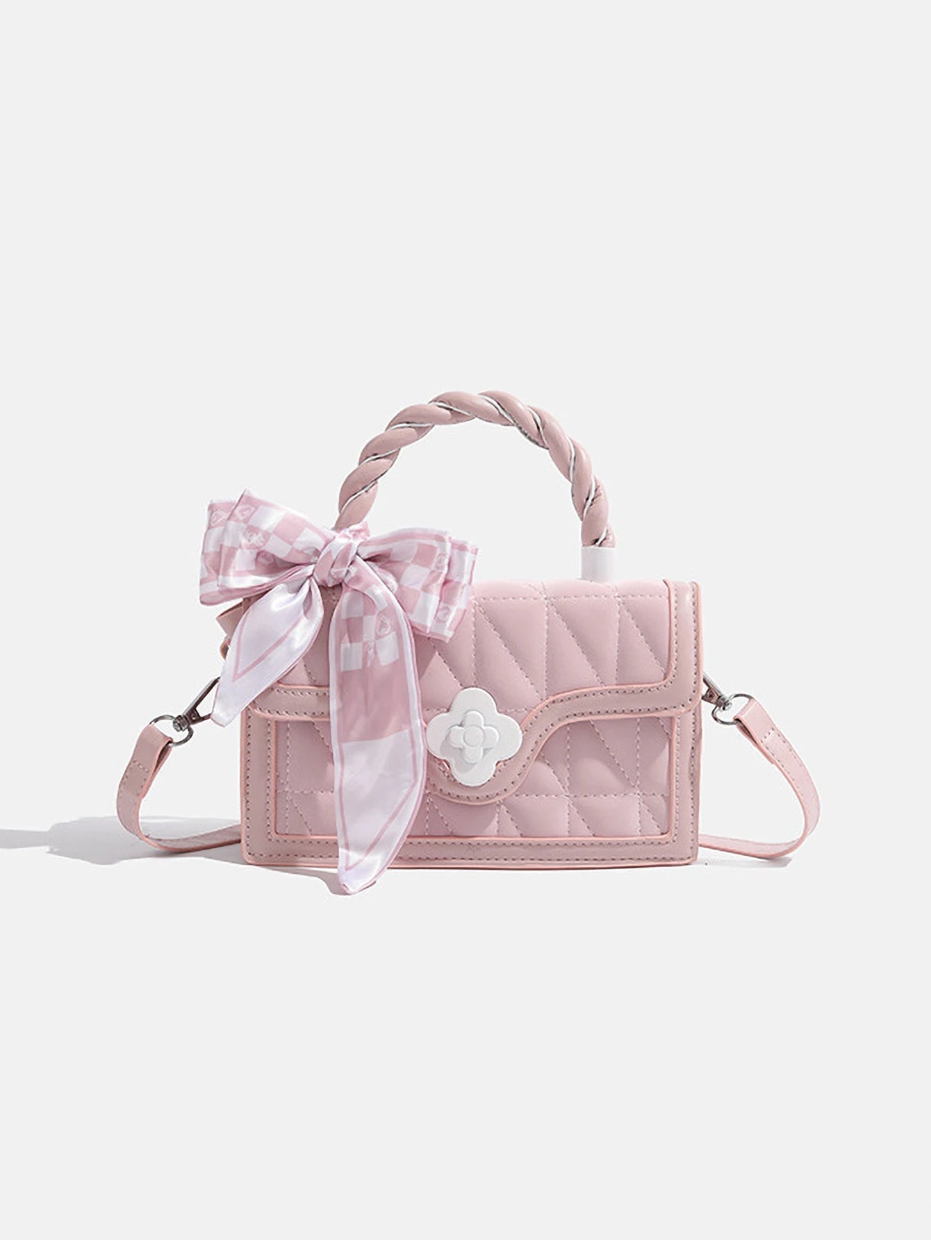 Bow Silk small square bag shoulder crossbody bag - EastCurated
