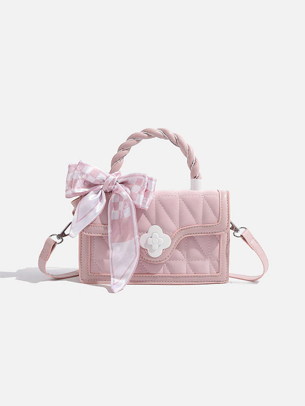 Bow Silk small square bag shoulder crossbody bag - EastCurated