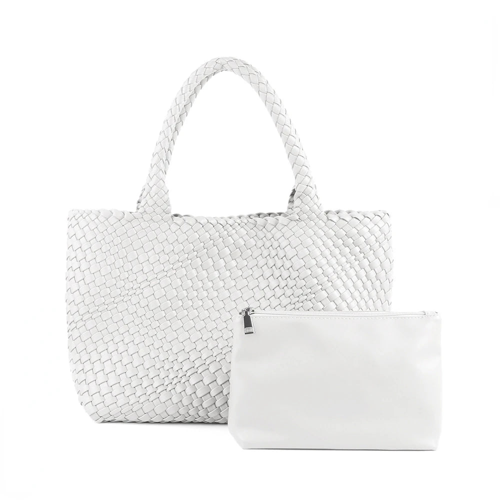 ZR DIARY Hand Woven Bags Women Oversized Large Capacity Shoulder Bags Simple Solid Color Casual Handbags BZ2025 - EastCurated