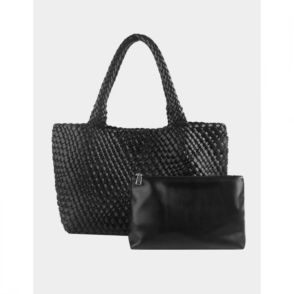 ZR DIARY Hand Woven Bags Women Oversized Large Capacity Shoulder Bags Simple Solid Color Casual Handbags BZ2025 - EastCurated
