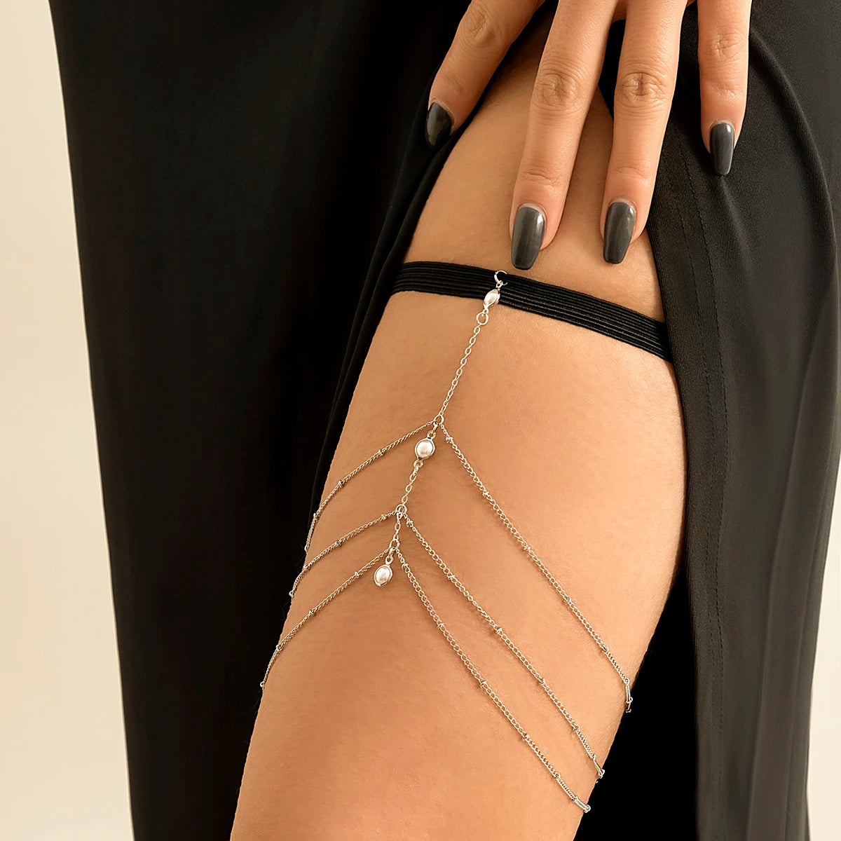 Multilayered tassel adjustable thigh chain Jewelry - EastCurated