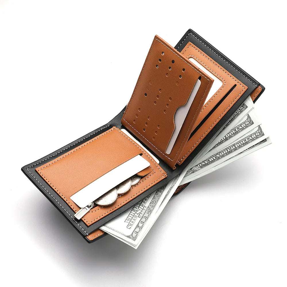 Men's PU Leather Wallets Are Fashionable And Personalized. They Are Perfect Gifts for Friends, Fathers or Boyfriends