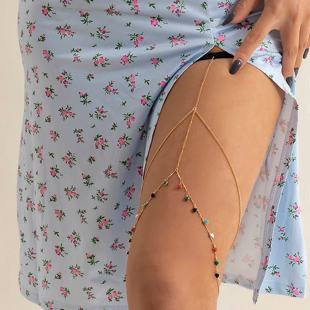 Multilayered tassel adjustable thigh chain Jewelry - EastCurated