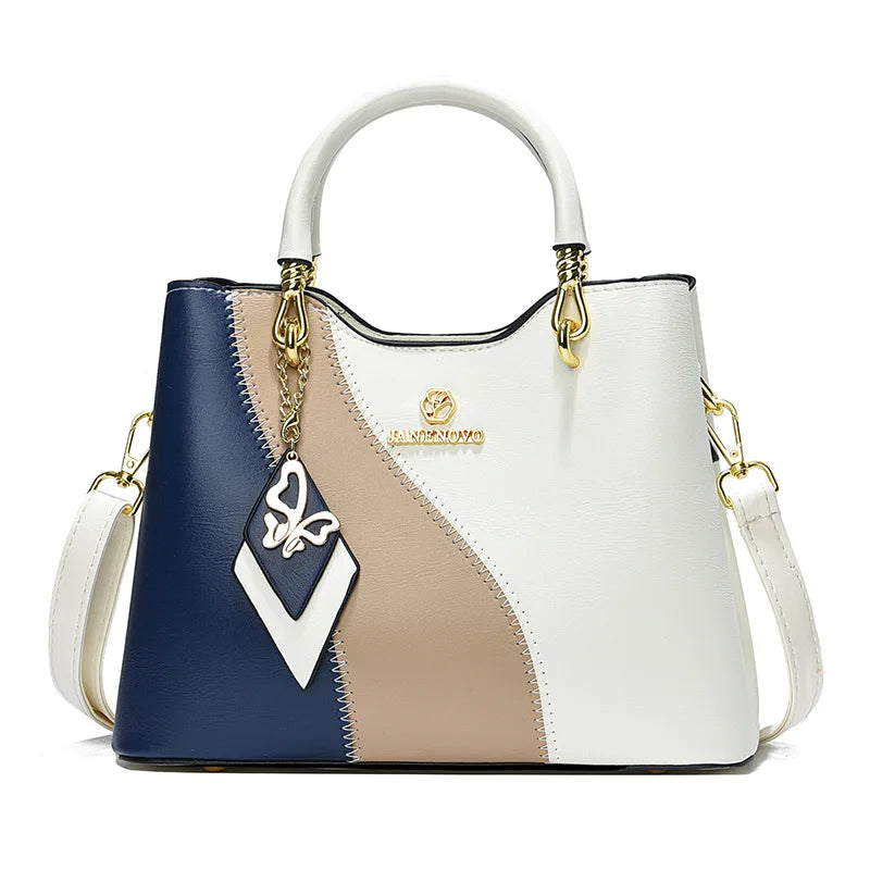 Premium women's bags, fashion temperament, handbags, versatile contrasting colors, large-capacity casual shoulder bags - EastCurated