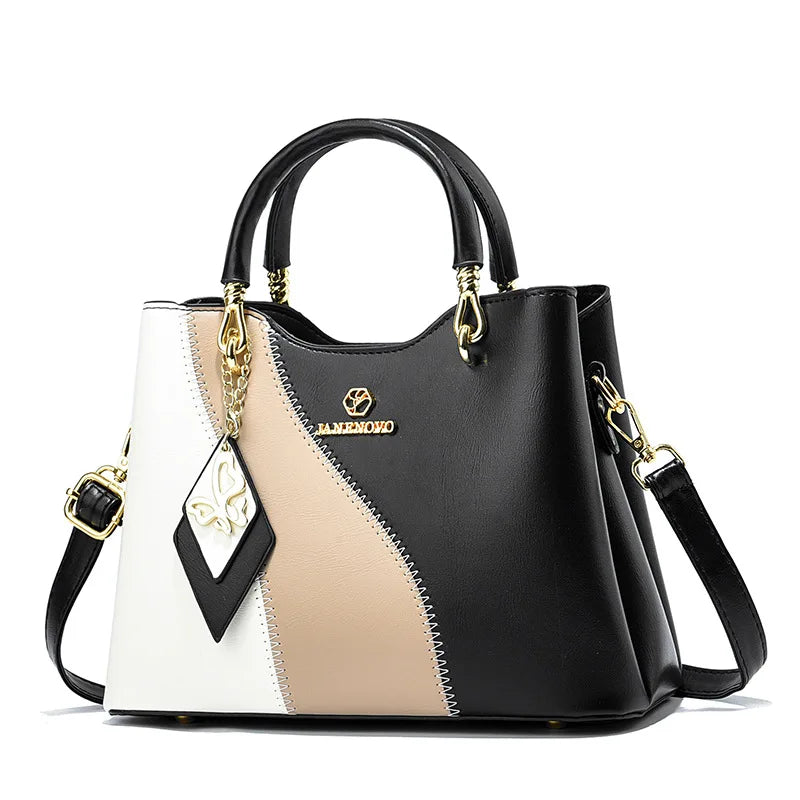 Premium women's bags, fashion temperament, handbags, versatile contrasting colors, large-capacity casual shoulder bags - EastCurated