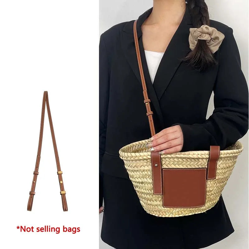 Drawstring bag organizer insert shoulder strap for Basket Picotin straw woven bag support inner liner bags accessories - EastCurated