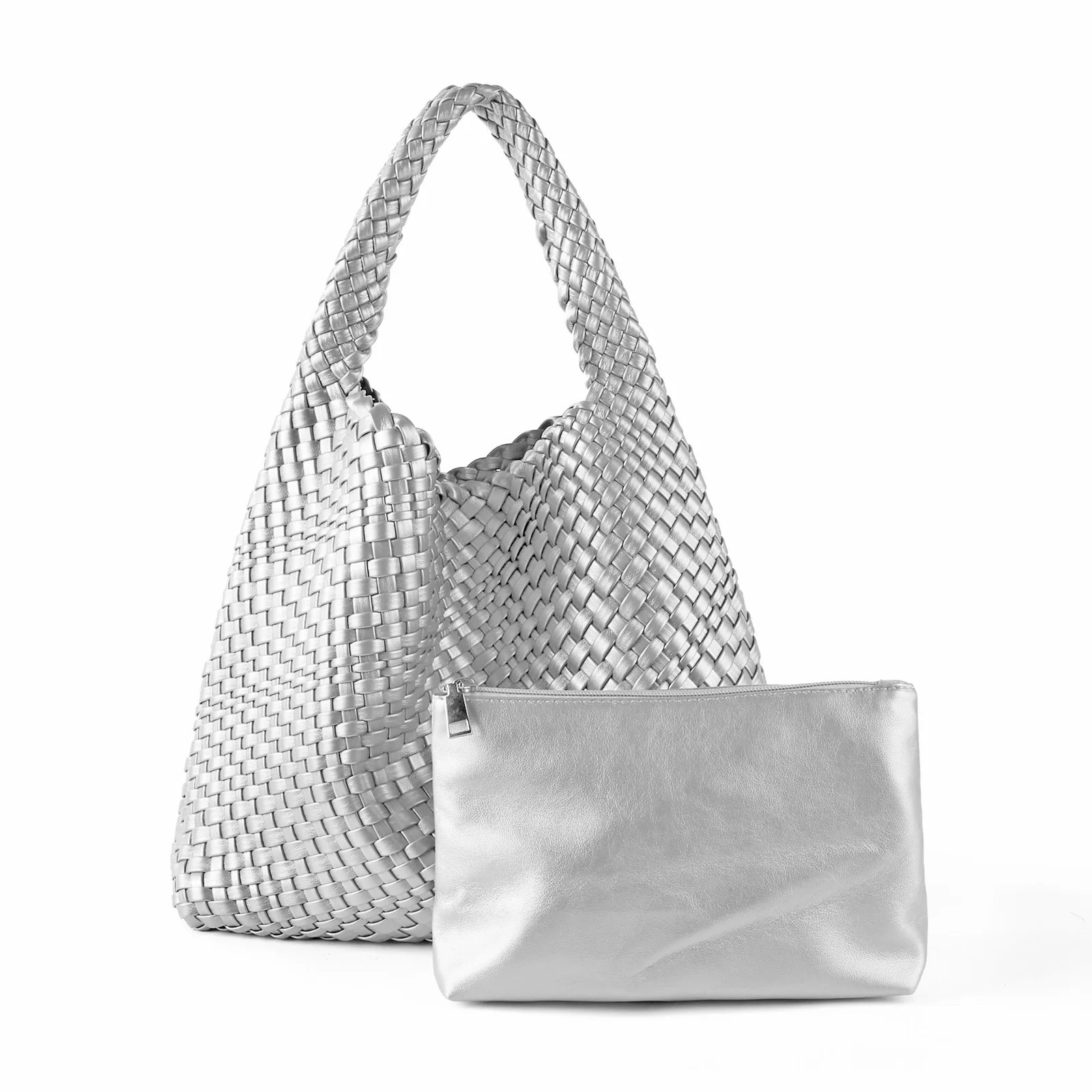 ZR DIARY Handmade Woven Bag Women PU Leather Large Capacity Totes Fashion Shoulder Bag 224BZ9389-1 - EastCurated