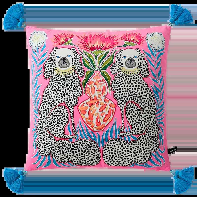White Moneky Cushion Cover Soft Velvet Pillowcase Both Side Print Animal Cute Chinese Style Pillowcase Shell 60cm Home Sofa Deco