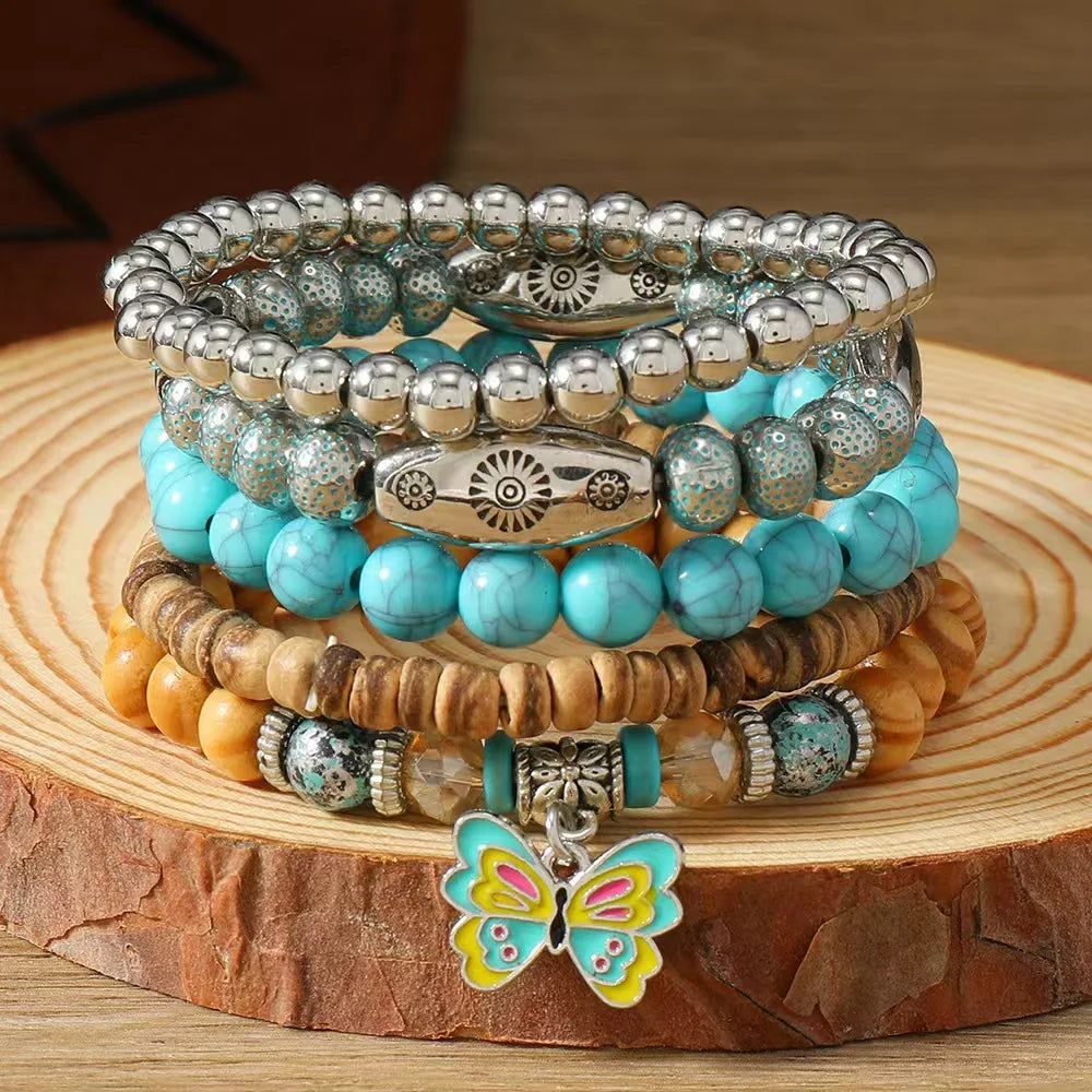 Western Country Hat Animal Head Leaf Feather Women Charm Bracelets Women Leather Bracelets Men Bangle Wholesale Jewelry Gift - EastCurated