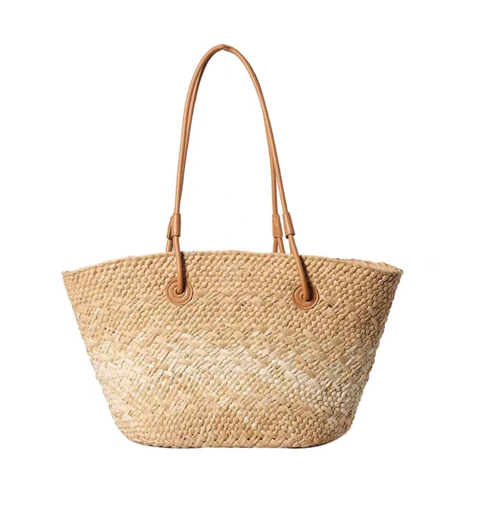 Handwoven Straw Tote Bag - EastCurated
