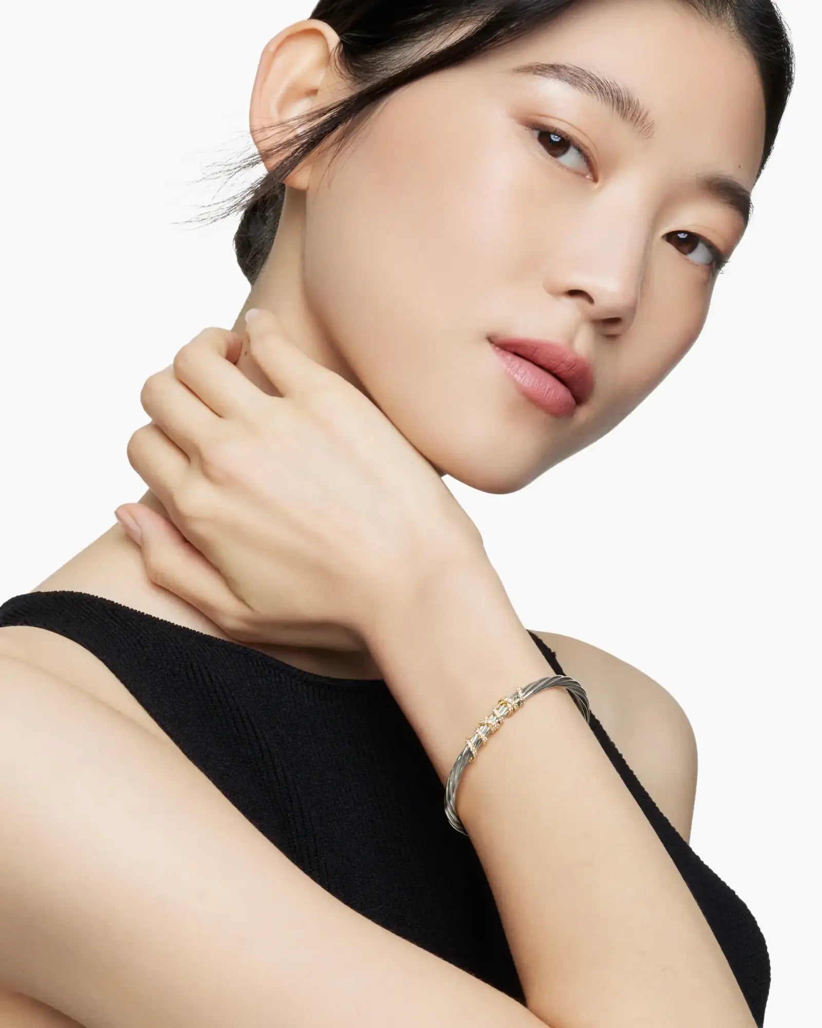 Cable Wire Twist Silver Cuff Bracelet - EastCurated