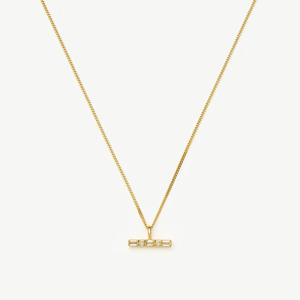 Aria T-Bar Stone Pendant Necklace