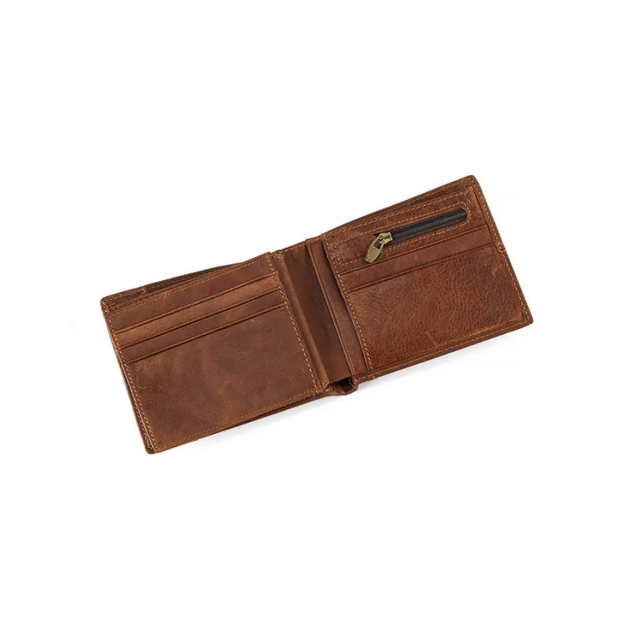 Vintage Genuine Leather RFID Blocking Wallet | Handcrafted Multi-functional Bifold — A Closer Look