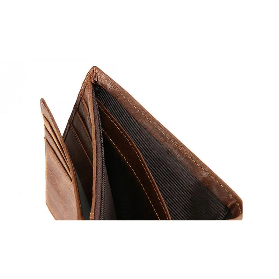 Vintage Genuine Leather RFID Blocking Wallet | Handcrafted Multi-functional Bifold — Styling Possibilities