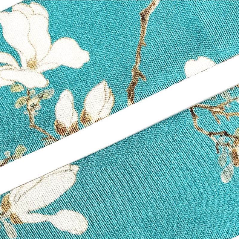 Mulberry Silk 16 Momme White Magnolia Silk Narrow Scarf 120x5cm - EastCurated