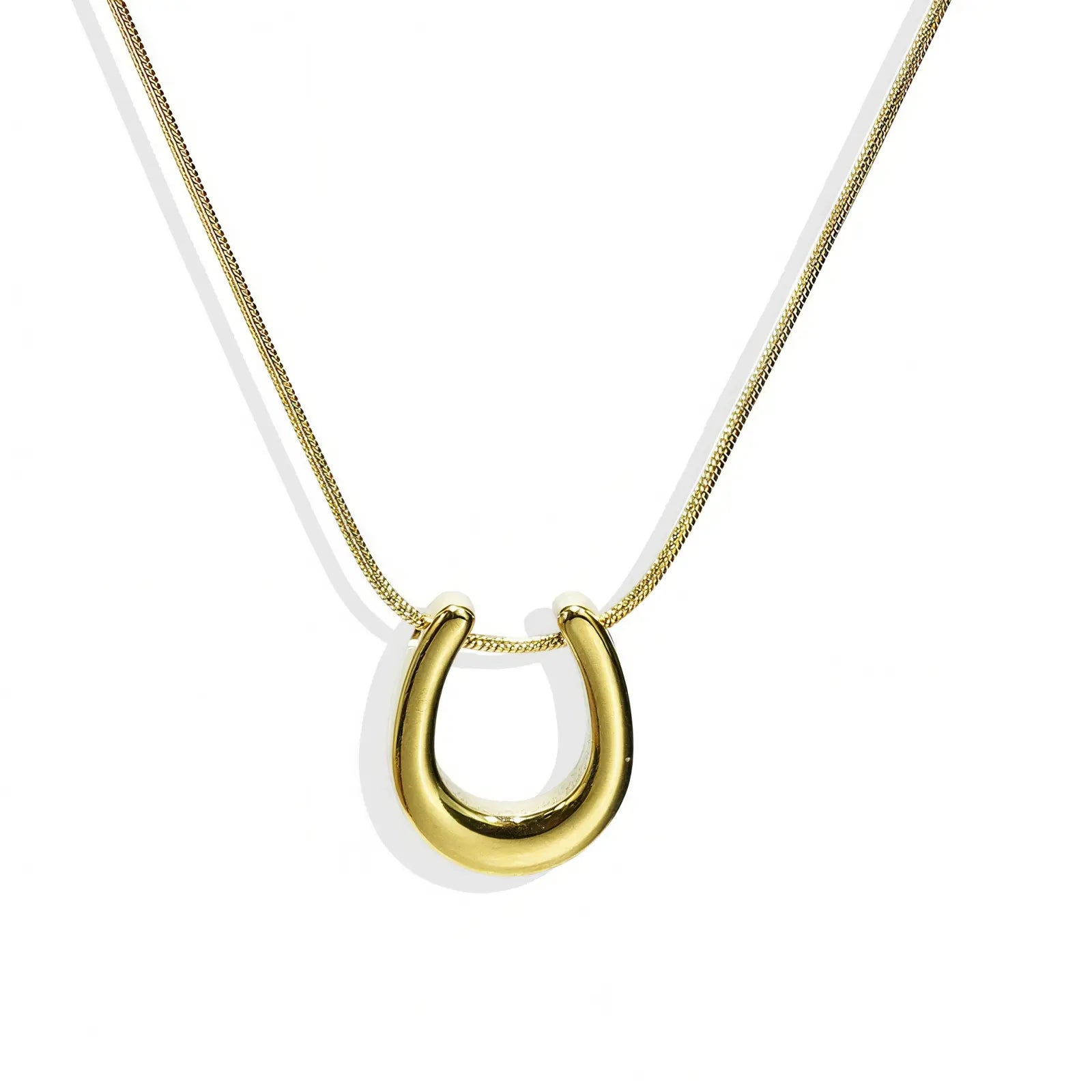 Women's Horseshoe Snake Necklace - EastCurated
