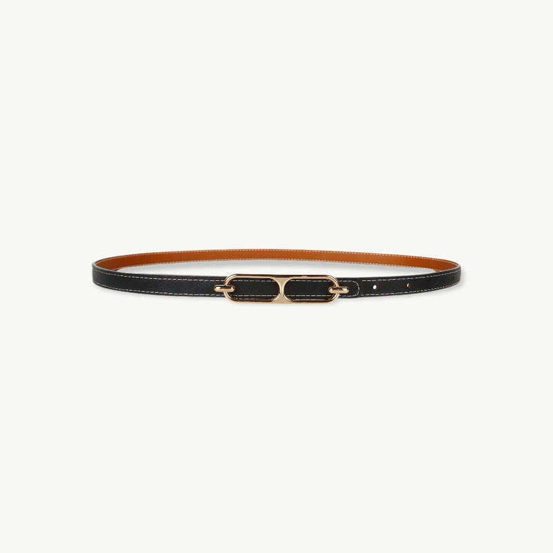 2025 Double-sided use of women's leather belt decorated ins fashion jeans wild student trend luxury design top quality brand - EastCurated