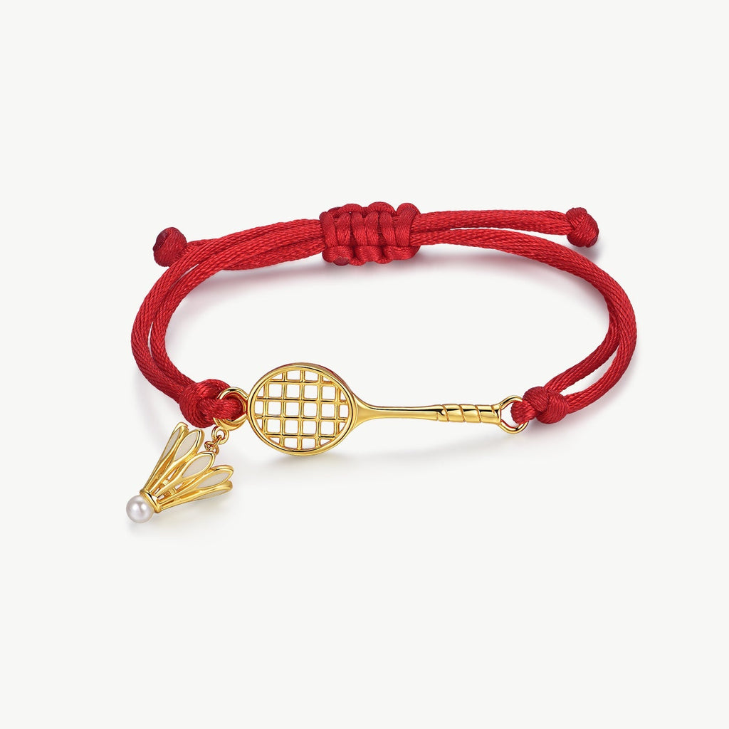 Badminton Racket Cord Bracelet (Red)