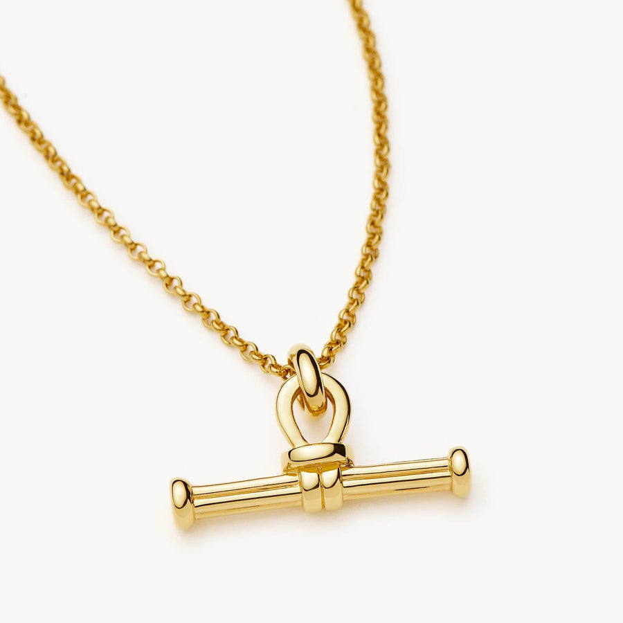 Ridge T-Bar Chain Necklace — Gold — An Everyday Accent